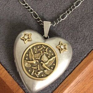 Alexander McQueen heart LOCKET  IN BOX wit retail bag